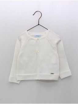Chaqueta larga punto liso