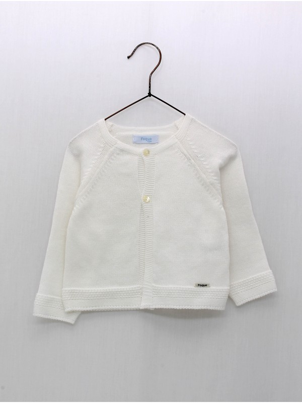 Chaqueta larga punto liso