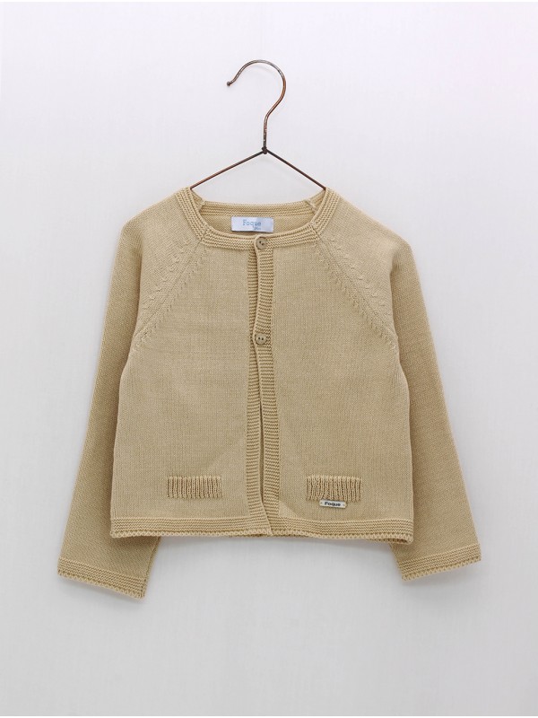 Chaqueta larga bolsillos simulados