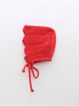 Herringbone openwork bonnet