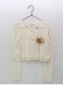 Chaqueta larga con entredós valencienne