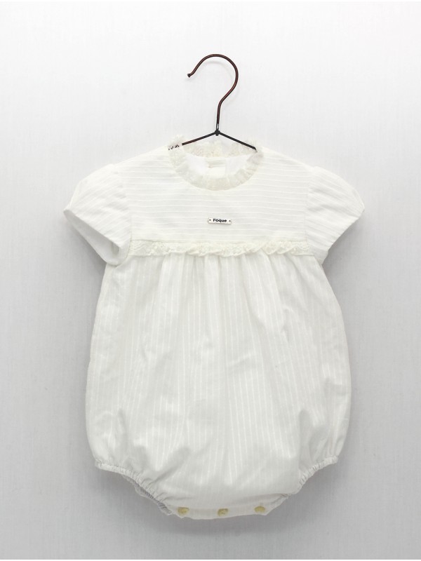 Betania Valenciennes lace babygrow