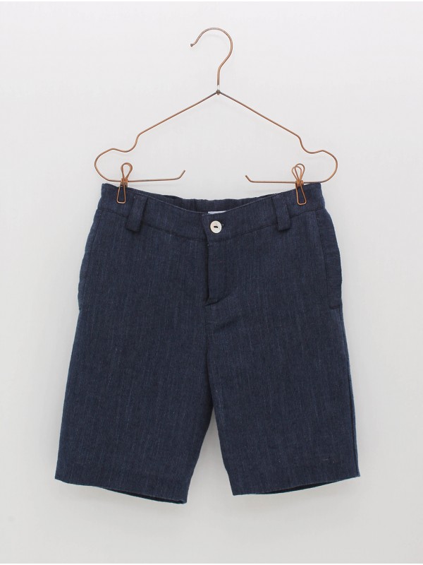 Pantalón curto azul mariño
