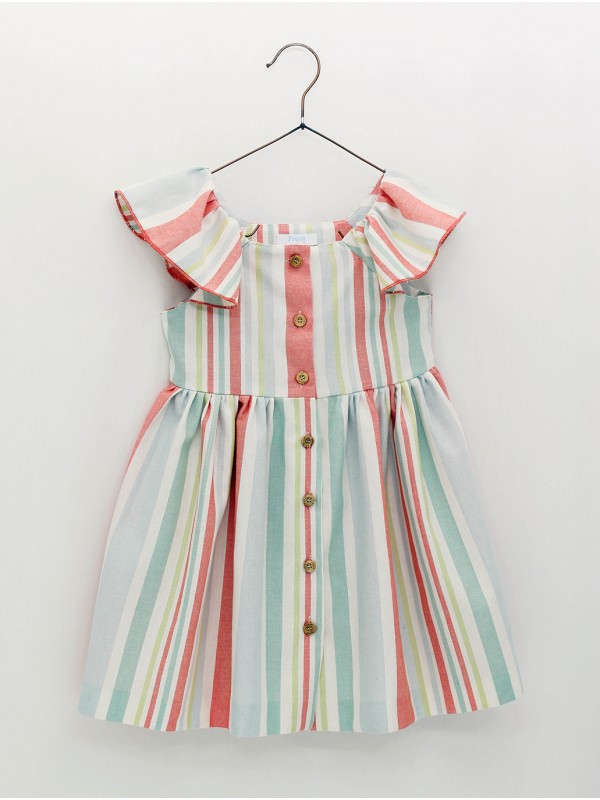 Vestido camisero raias