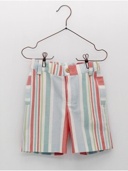 Pantalón curto raias