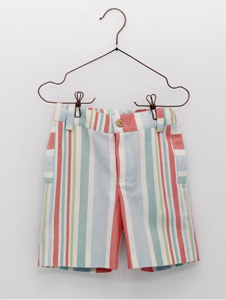 Pantalón curto raias