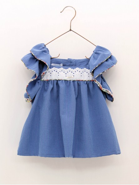 Blusa cadro vichy azulón