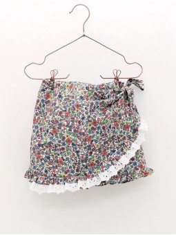 Saia pantalón de flores
