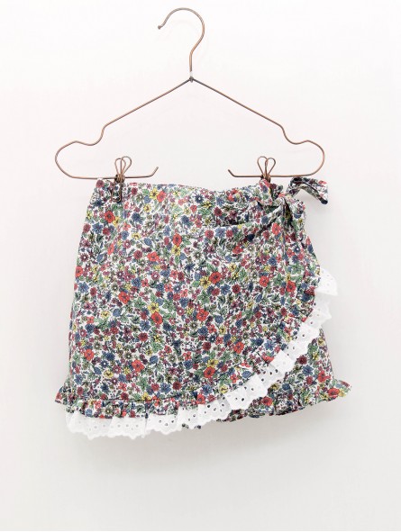 Saia pantalón de flores