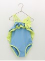 Two-tone girls’ swimming costume