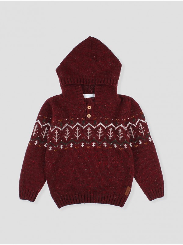 Jersey con Capucha Burgundy