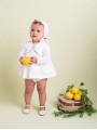 Christening collection baby girl garter stich cardigan