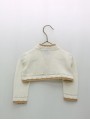 Christening collection baby girl garter stich cardigan