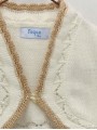 Christening collection baby girl garter stich cardigan