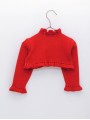 Chaqueta punto liso puntas redondas y volantes
