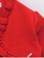 Chaqueta punto liso puntas redondas y volantes