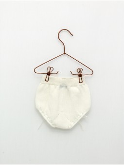 Baby boy-girl knit bloomers with bow