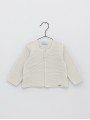 Basic boy-girl long garter stitch cardigan