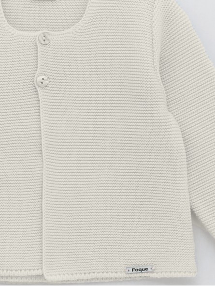 Chaqueta larga con escote redondo