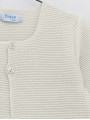 Basic boy-girl long garter stitch cardigan