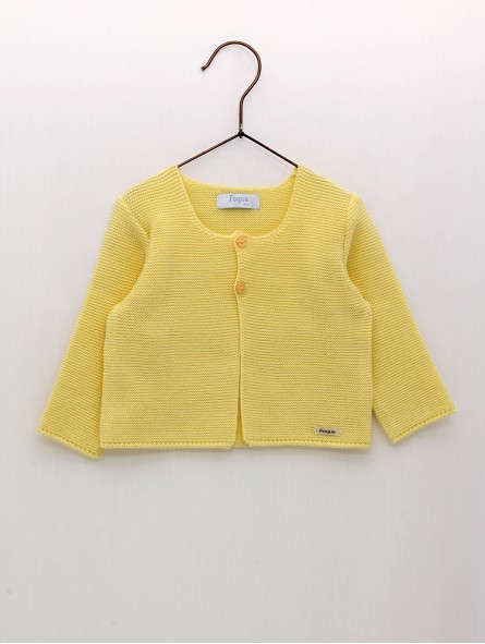 Jaqueta longa com decote redondo