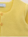 Basic boy-girl long garter stitch cardigan