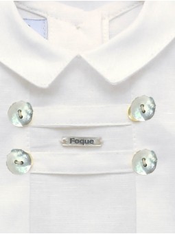 Camisa lino cruda y braguita multirayas