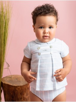 Conjunto camisa y braguita  multirayas