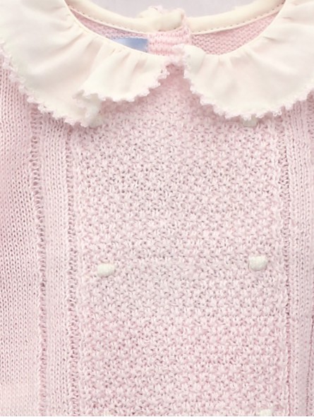 Conjunto de jersey con cuello volante y polaina