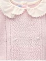Conjunto de jersey con cuello volante y polaina
