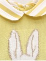 Baby boy set of yellow jumper and striped bloomers