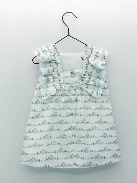 Vestido estampado casitas