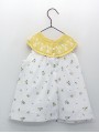 Vestido estampado con capacete de punto