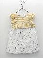 Yellow Flower collection baby girl plumeti and striped dress