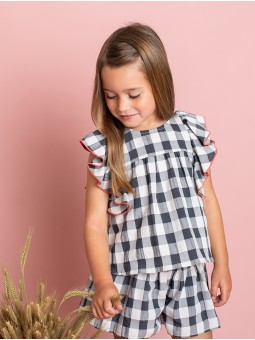 Falda pantalón cuadro vichy