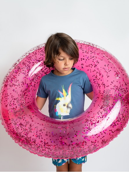 Camiseta niño estampado loros