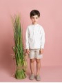 CalÃ§a curta cerimÃ³nia linho