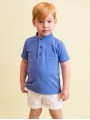 Polo piqué cuello mao