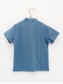 Mandarin collar piquÃ© boy polo shirt