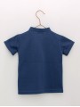 Mandarin collar piquÃ© boy polo shirt