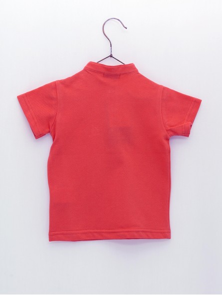 Polo piqué cuello mao