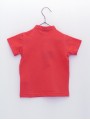 Mandarin collar piquÃ© boy polo shirt