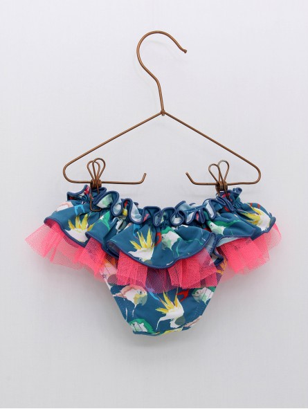 Cuequinha estampado papagaios