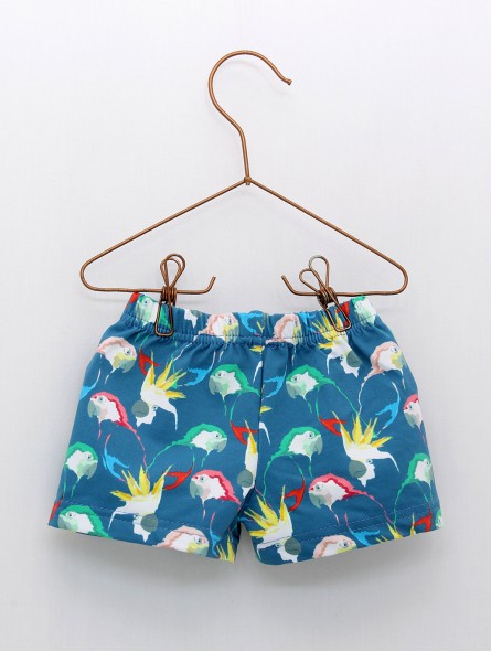 Culetin baño estampado loros