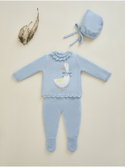 Conjunto bebé niña jersey y polaina