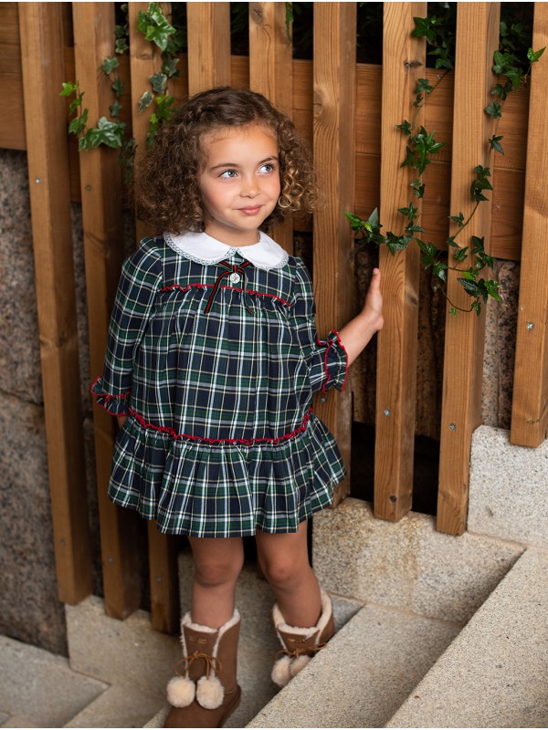 Vestido bebé niña cuadros