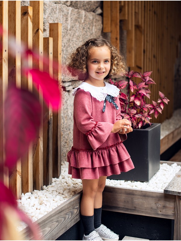 Vestido bebé niña lazo