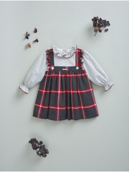 Vestido bebé niña cuadros