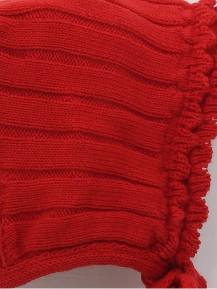 ribbed knit bonnet