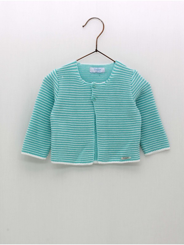 Chaqueta larga listada